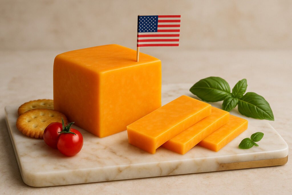 Colby Cheese on a serving platter